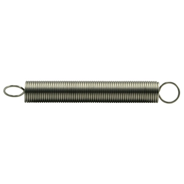 Midwest Fastener 1/2" x 0.047" x 4" 18-8 Stainless Steel Extension Springs 3PK 38825 - main